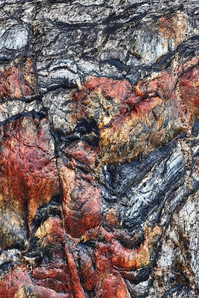 Colorful River Rock, Merced River Canyon, Sierra National Forest, California