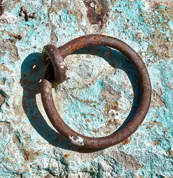 Tie Ring In Abandoned Swimming Pool, Keeler Beach, Keeler (Owens Lake), California