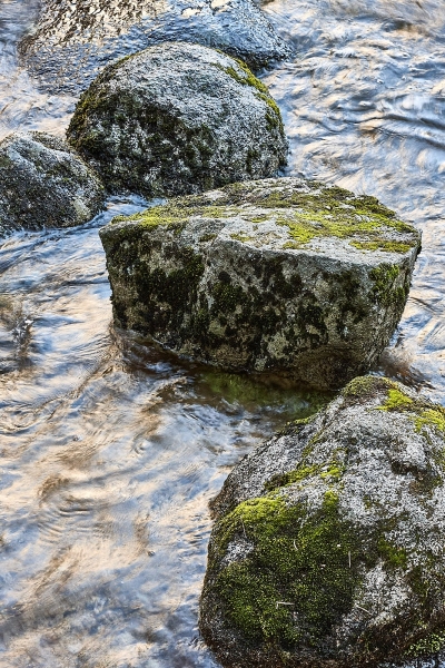 Stepping Stone Rocks Across Creek, Happy Isles, Yosemite Valley, Yosemite National Park, California