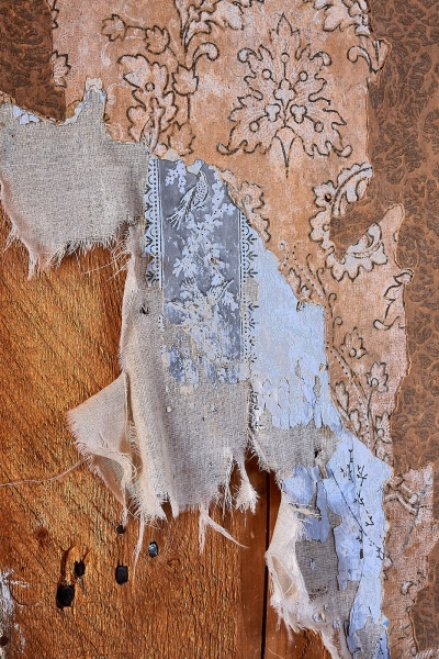 Peeling Wall Paper Layers, Miller House, Bodie Ghost Town, California