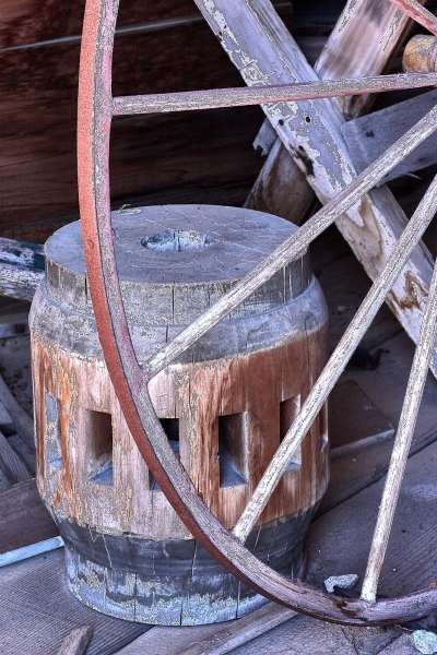 Wooden Wheel Parts, Boone Store & Warehouse, Bodie Ghost Town, California