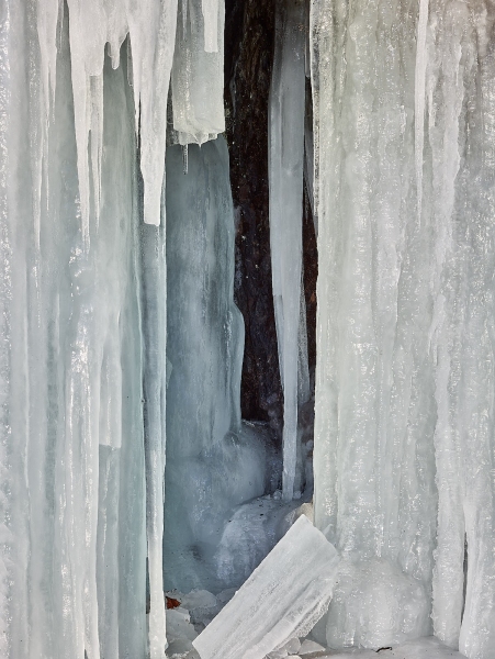 Ice Cave In Waterfall, North Side Of Turnagain Arm, Near Indian, Alaska