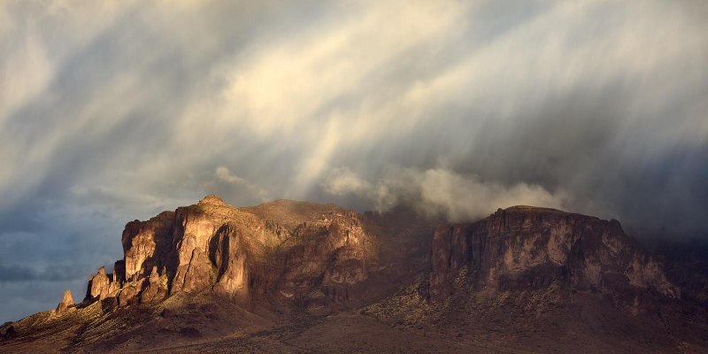 Winter Storm Clouds Over Superstition Mountain