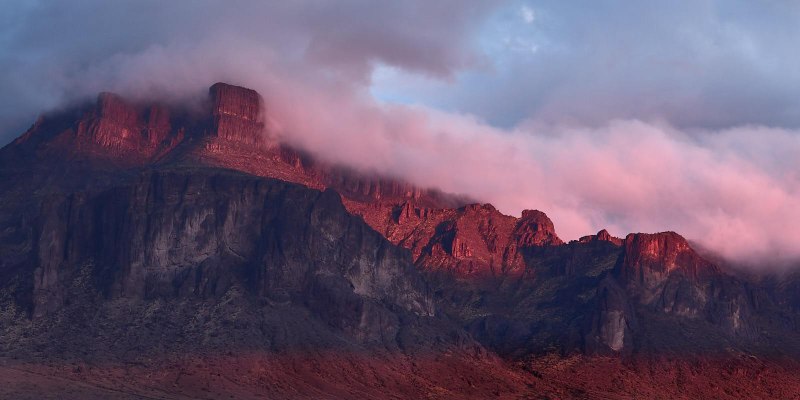 Winter Storm Clouds Over Superstition Mountain