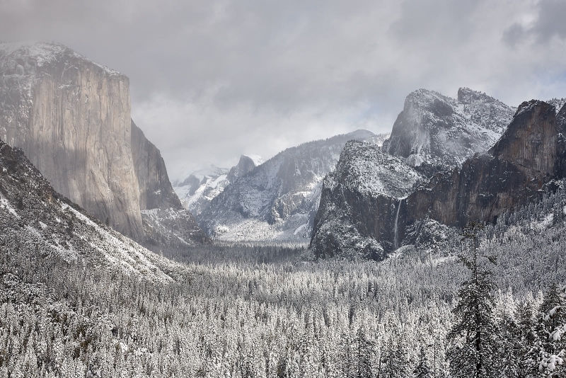 Clearing Winter Storm Over Yosemite Valley, Tunnel View, Yosemite National Park, California
