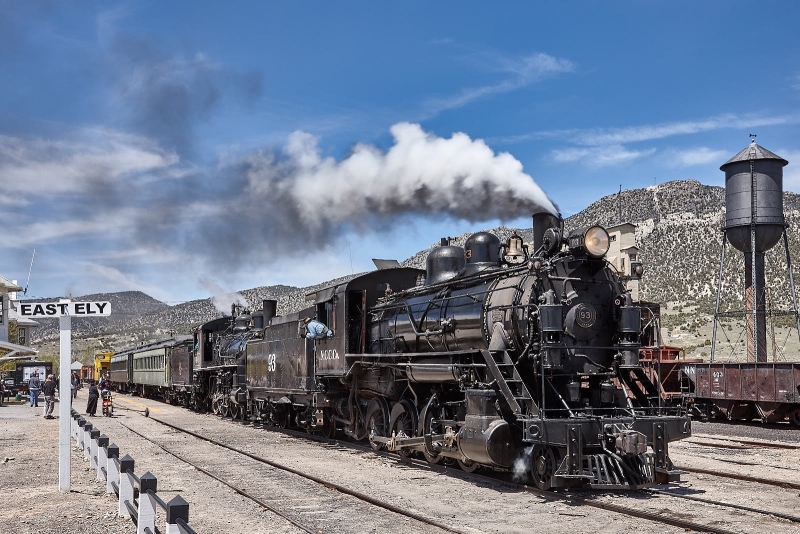 Engines No. 93 & 40 In Tandem, Nevada Northern Railway Museum, Ely, Nevada