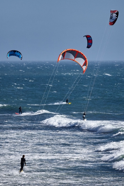 Kite Surfing, Waddell Beach, Big Basin Redwoods State Park, California