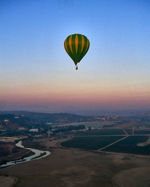 Sunset Baloon Ride, San Elijo Lagoon, Solana Beach, California