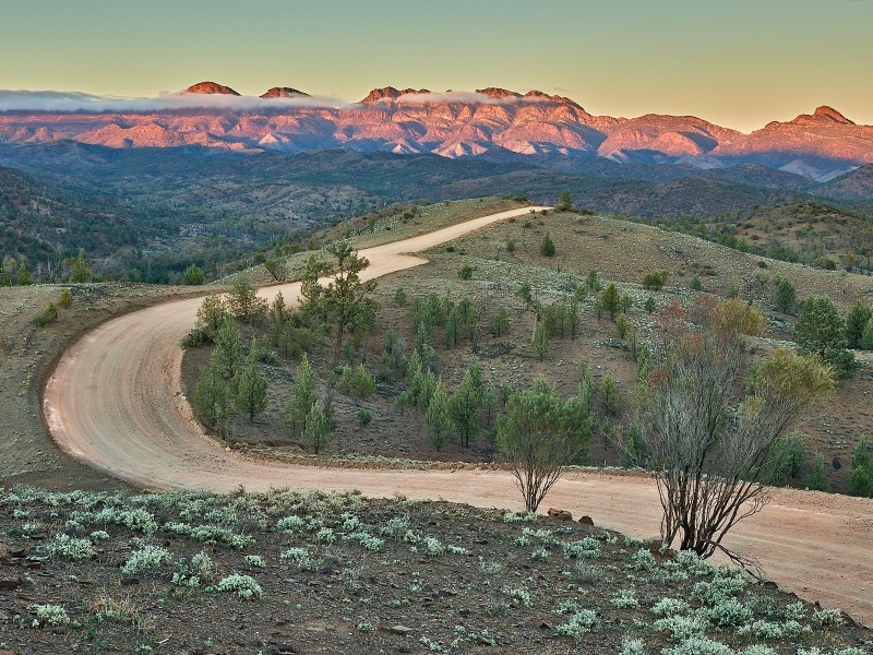 Sunrise On Southern Flinders Ranges, From Bunyeroo Rd, Ikara-Flinders Ranges National Park, South Australia, Australia