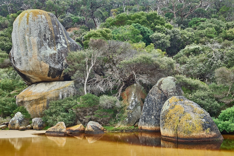 Large River Bolders, Tidal River Walk, Wilson's Promontory National Park, Victoria, Australia