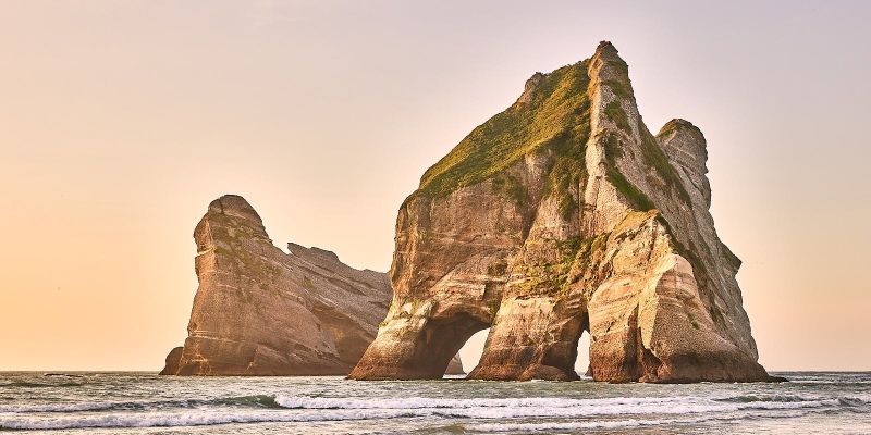 Archway Islands, Wharariki Beach, Puponga, Tasman, New Zealand, South Island